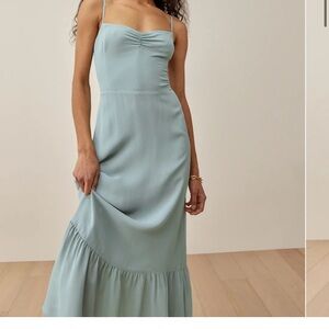 Reformation Sage Green Maxi Dress